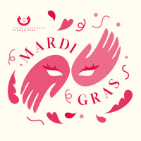 Mardi Gras Carnival Instagram Post Design