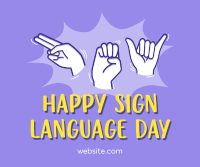 Hey, Happy Sign Language Day! Facebook post Image Preview