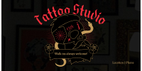Skull Snake Tattoo Twitter Post Design