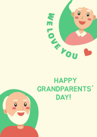 We Love You Grandparents Poster Design