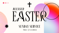 Easter Sunday Service Facebook Event Cover Design