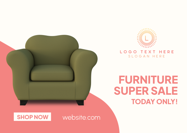 Furniture Super Sale Postcard Design Image Preview