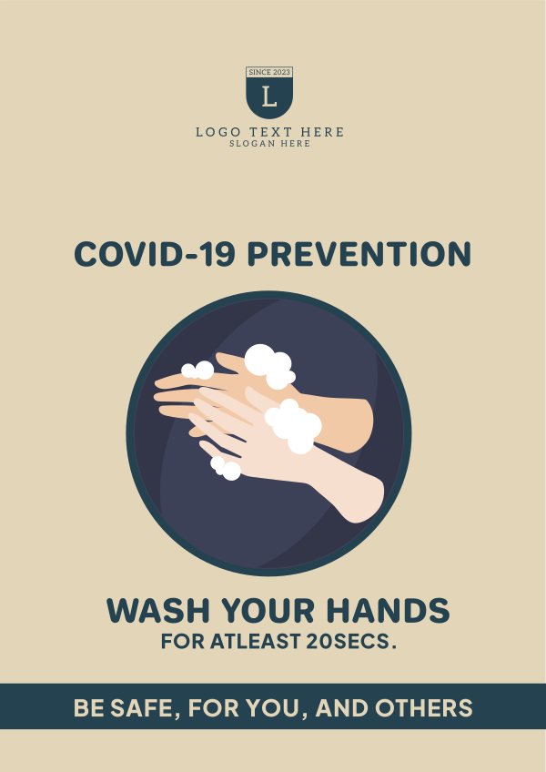 Wash Hands Frequently Flyer Design Image Preview