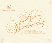 Simple Elegant Ash Wednesday Facebook Post Image Preview