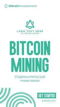 Start Bitcoin Mining Facebook Story Design