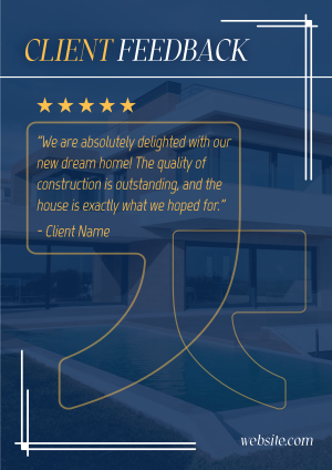 Client Testimonial Construction Flyer Image Preview