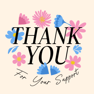 Floral Thank You Instagram post Image Preview