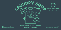 Line Work Laundry Twitter Post Design