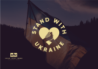 Stand with Ukraine Postcard Design