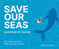 Save The Seas Facebook Post Design