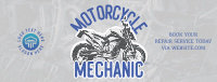 Retro Motorcycle Mechanic Facebook Cover Preview