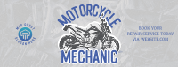 Retro Motorcycle Mechanic Facebook Cover Design