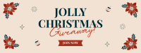 Jolly Christmas Giveaway Facebook Cover Design