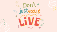 Live Positive Quote Facebook Event Cover Design