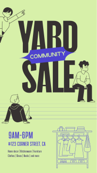 Community Yard Sale YouTube short Image Preview