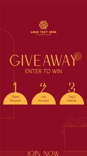 Simple Giveaway Instructions Facebook story Image Preview