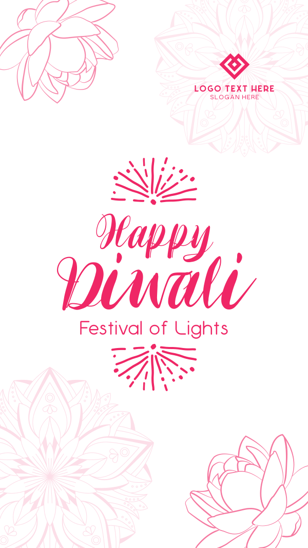 Lotus Diwali Greeting Instagram Story Design Image Preview