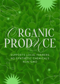 Minimalist Organic Produce Poster Design