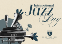 Modern International Jazz Day Postcard Image Preview