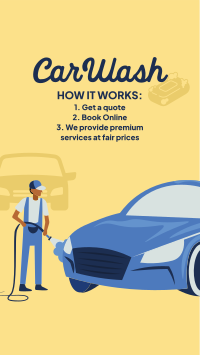Easy Carwash Booking Facebook Story Design