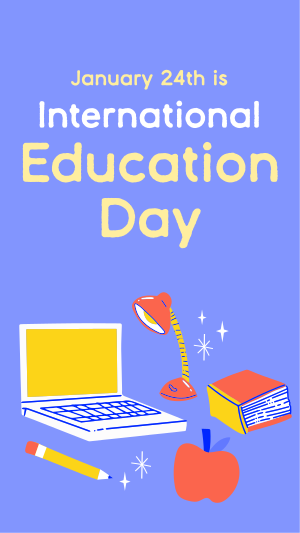 Cute Education Day Instagram story Image Preview