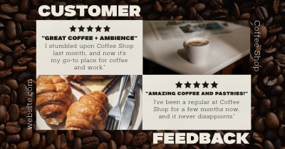 Modern Coffee Shop Feedback Facebook ad Image Preview