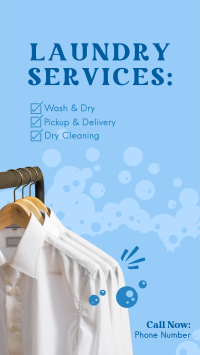 Laundry Services List Instagram Story Design