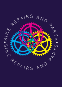 Bike Repairs and parts Poster Design