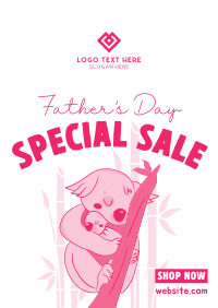 Father's Day Koala Sale Poster Design
