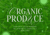Minimalist Organic Produce Postcard Design
