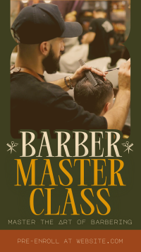 Retro Barber Masterclass Instagram Story Design