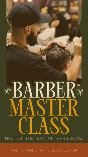 Retro Barber Masterclass Instagram story Image Preview