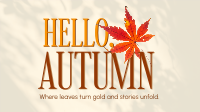 Cozy Autumn Greeting Facebook Event Cover Design