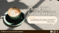 Minimalist Coffee Shop Review Facebook Event Cover Design
