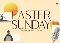 Modern Easter Holy Week Postcard Image Preview