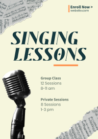 Singing Lessons Poster Design