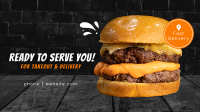Fast Delivery Burger Facebook Event Cover Design