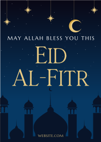 Night Sky Eid Al Fitr Flyer Design
