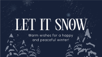 Minimalist Snow Greeting Animation Design
