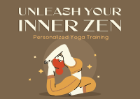 Quirky Yoga Unleash Your Inner Zen Postcard Image Preview