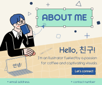 About Me Illustration Facebook Post Image Preview