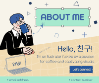 About Me Illustration Facebook post Image Preview