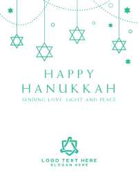 Hanukkah & Stars Poster Design