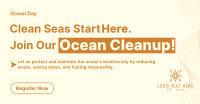 Ocean Day Clean Up Minimalist Facebook ad Image Preview