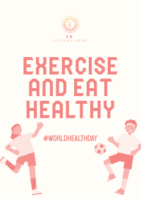 Exercise & Eat Healthy Flyer Design