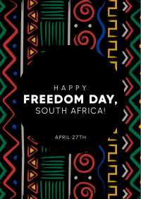 Freedom Day Patterns Poster Design