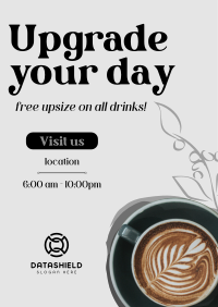 Free Upgrade Upsize Coffee Poster Image Preview