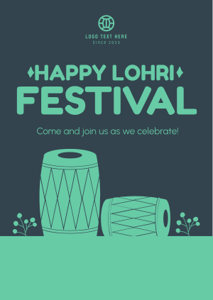 Happy Lohri Festival Poster Image Preview