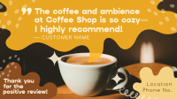 Quirky Cafe Testimonial Facebook Event Cover Design