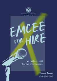 Grunge Emcee Hiring Poster Preview